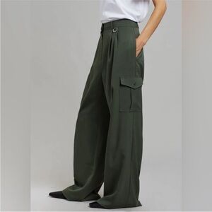 Frankie Shop: Elm Wide Cargo Pants - Olive